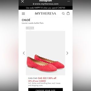 Chloe Raspberry Suede flats